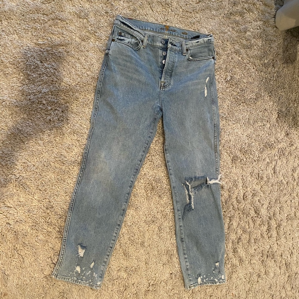 7 For All Mankind edie HIGH WAIST CROPPED STRAIGH